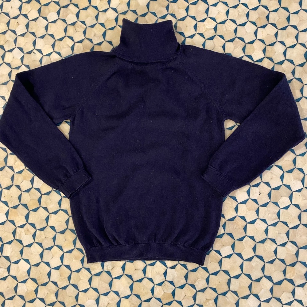 Young Dimension Navy Blue Turtleneck Sweater Girls size 5/6